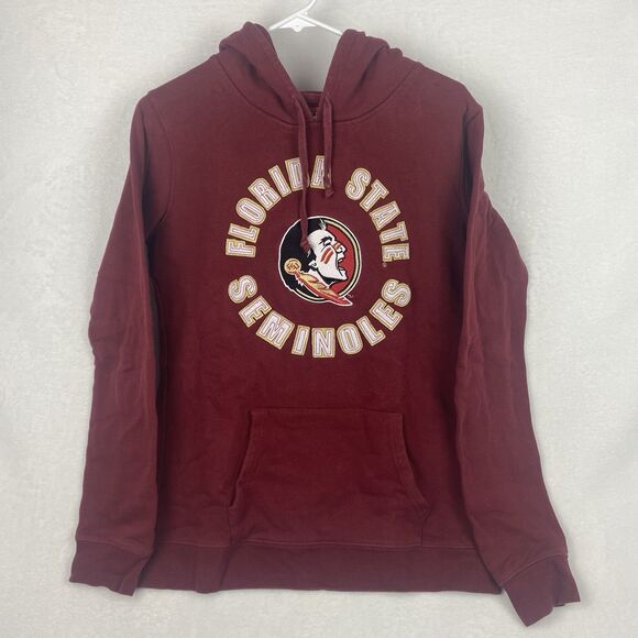 Coverone Tops - Florida State Seminoles Sweater Womens Large Red Logo Hoodie Pullover Casual